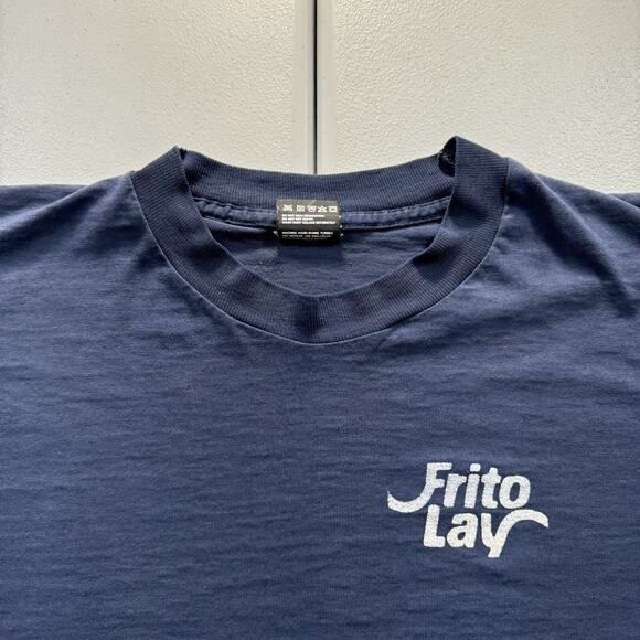Vintage Frito Lay T-Shirt Men’s XL Blue Doritos Cheetos Chip Promo Long Sleeve - Picture 2 of 6